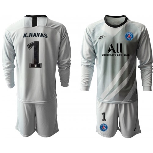 Paris Saint-Germain Fodboldtrøjer Målmand K NAVAS 1 Børn I 2019/20 Langærmet Paris Saint-Germain Fodboldtrøjer Målmand K NAVAS 1 Børn I 2019/20 Langærmet